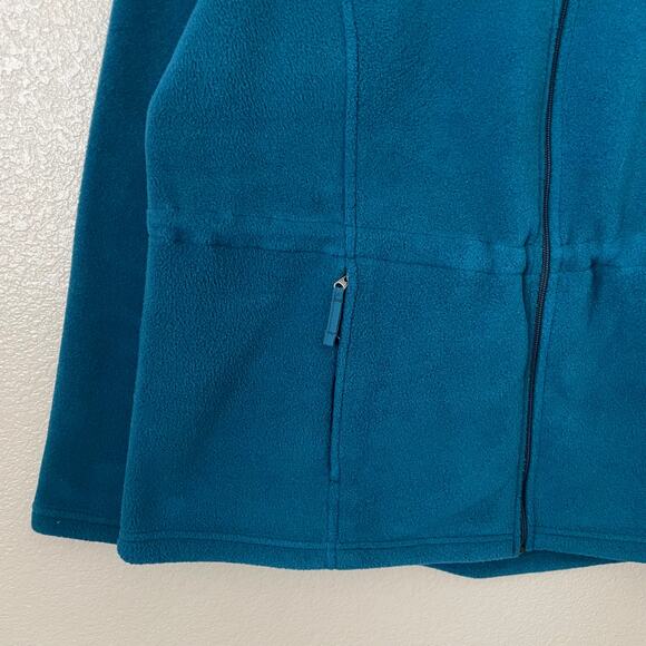 LL Bean Jacket Womens XL Blue Polartec Fleece Full Zip Pockets Outdoor Hiking - Picture 6 of 14